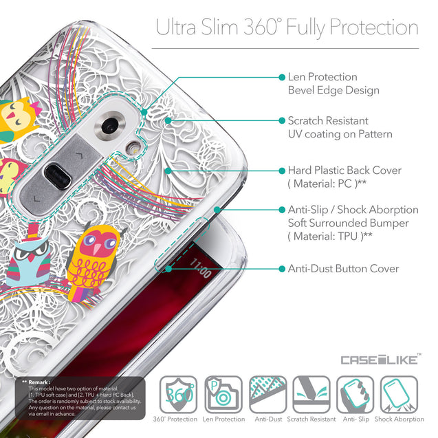 Details in English - CASEiLIKE LG G2 back cover Owl Graphic Design 3316