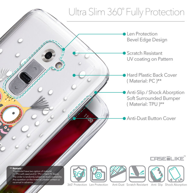 Details in English - CASEiLIKE LG G2 back cover Owl Graphic Design 3317