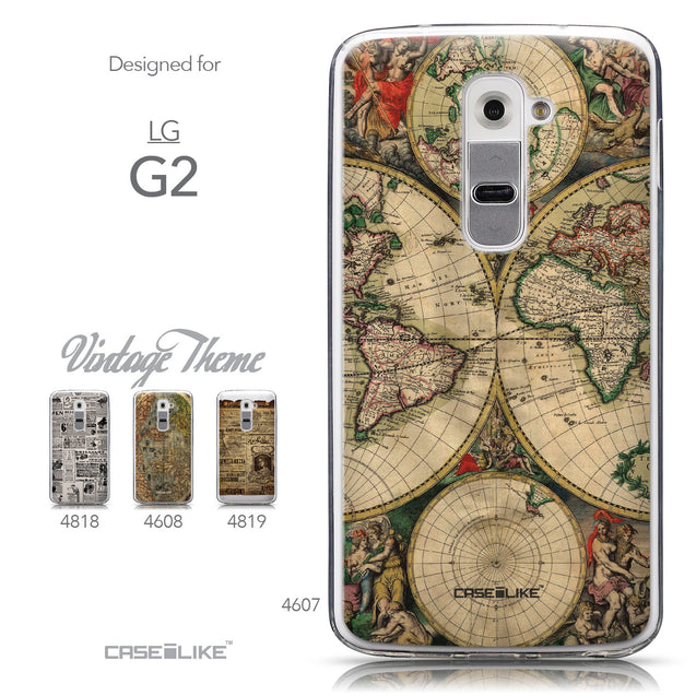 Collection - CASEiLIKE LG G2 back cover World Map Vintage 4607