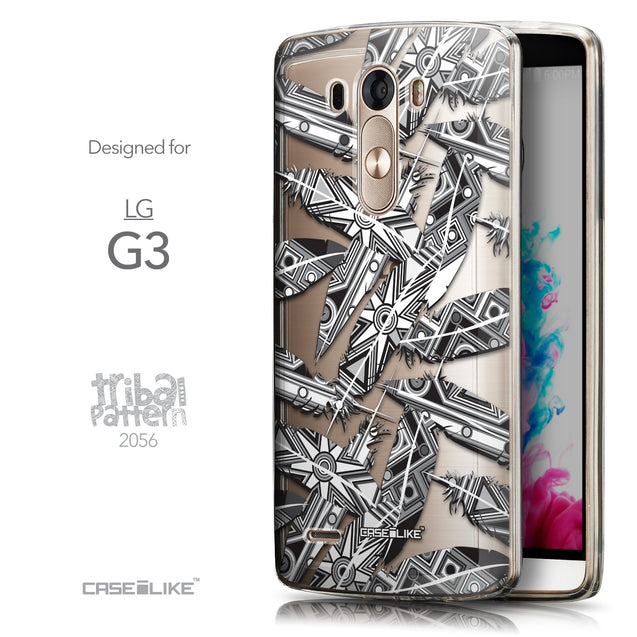 Front & Side View - CASEiLIKE LG G3 back cover Indian Tribal Theme Pattern 2056