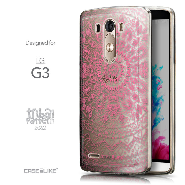 Front & Side View - CASEiLIKE LG G3 back cover Indian Line Art 2062