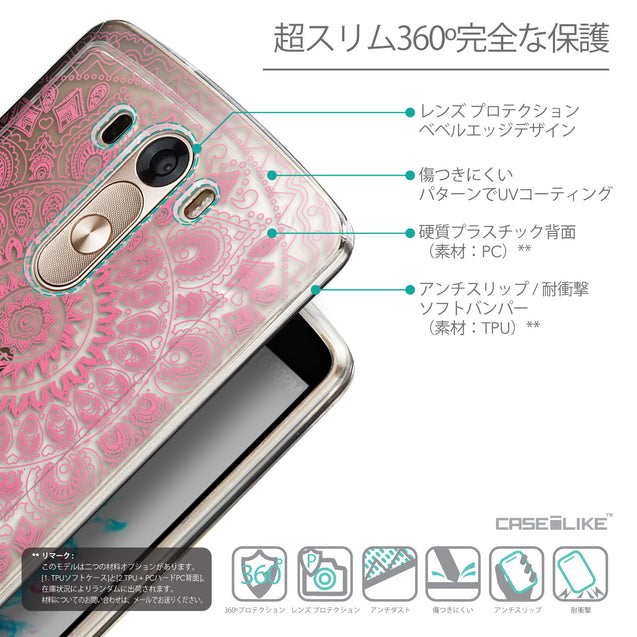 Details in Japanese - CASEiLIKE LG G3 back cover Indian Line Art 2062