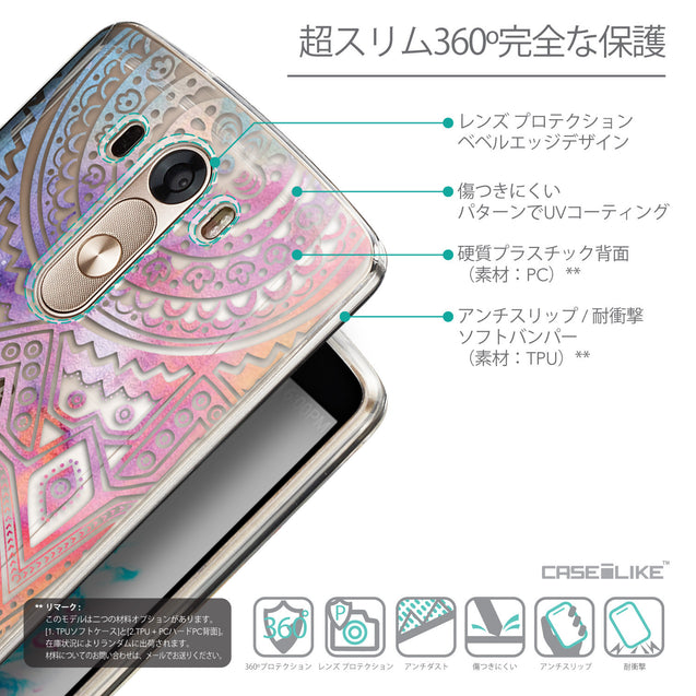 Details in Japanese - CASEiLIKE LG G3 back cover Indian Line Art 2065