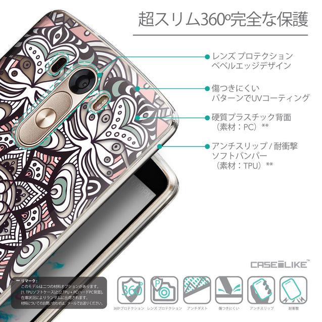Details in Japanese - CASEiLIKE LG G3 back cover Mandala Art 2095