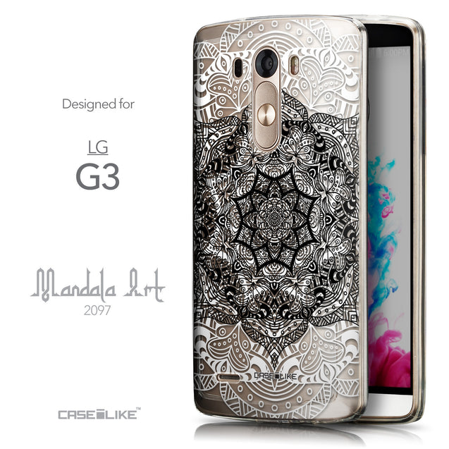 Front & Side View - CASEiLIKE LG G3 back cover Mandala Art 2097