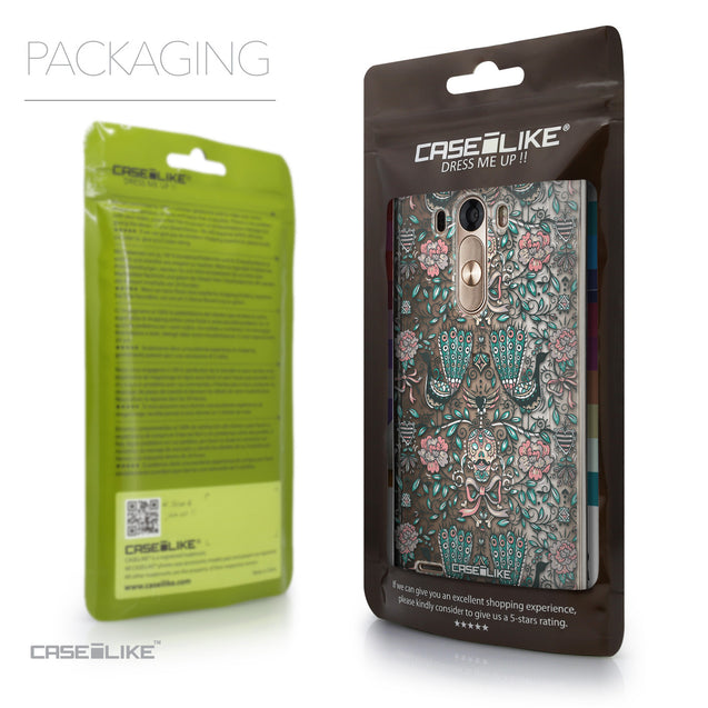 Packaging - CASEiLIKE LG G3 back cover Roses Ornamental Skulls Peacocks 2226