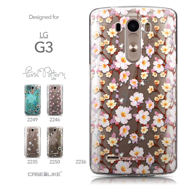 Collection - CASEiLIKE LG G3 back cover Watercolor Floral 2236