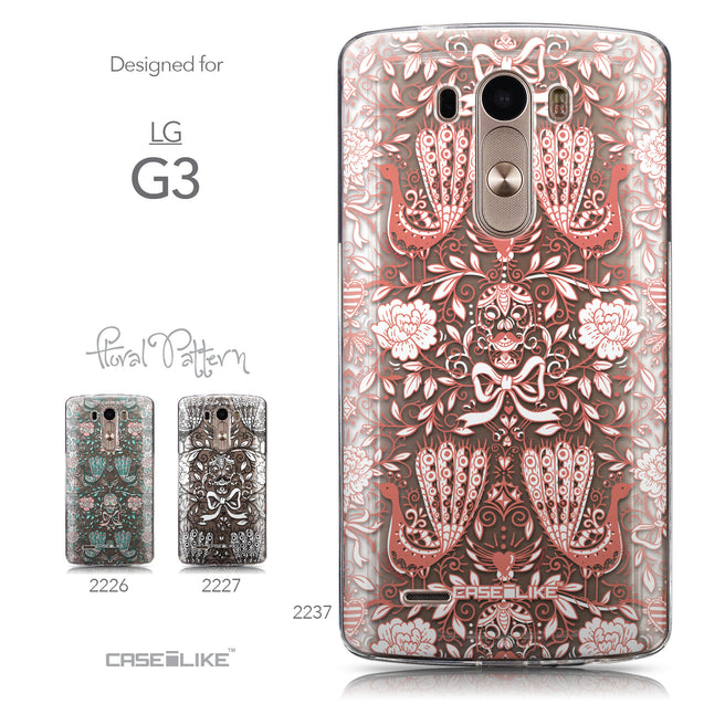 Collection - CASEiLIKE LG G3 back cover Roses Ornamental Skulls Peacocks 2237