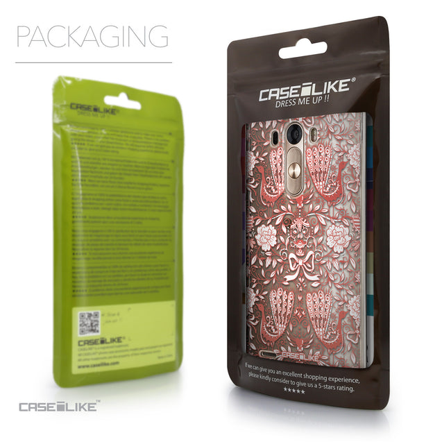 Packaging - CASEiLIKE LG G3 back cover Roses Ornamental Skulls Peacocks 2237