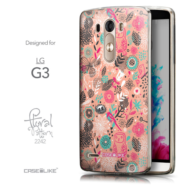Front & Side View - CASEiLIKE LG G3 back cover Spring Forest Pink 2242