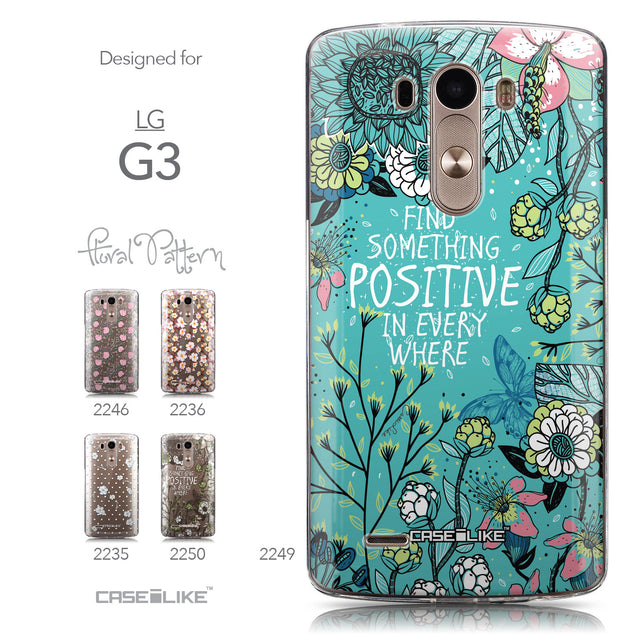Collection - CASEiLIKE LG G3 back cover Blooming Flowers Turquoise 2249