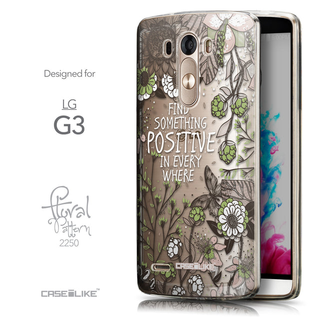 Front & Side View - CASEiLIKE LG G3 back cover Blooming Flowers 2250