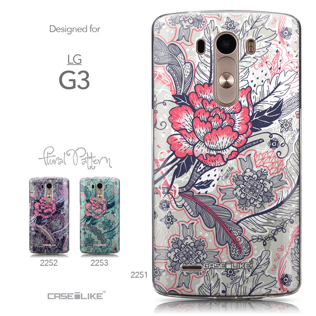 Collection - CASEiLIKE LG G3 back cover Vintage Roses and Feathers Beige 2251