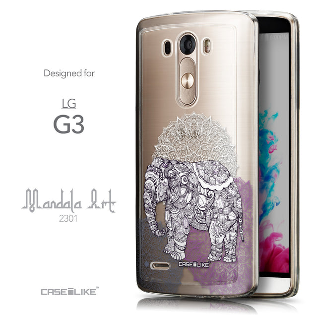 Front & Side View - CASEiLIKE LG G3 back cover Mandala Art 2301