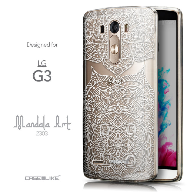 Front & Side View - CASEiLIKE LG G3 back cover Mandala Art 2303