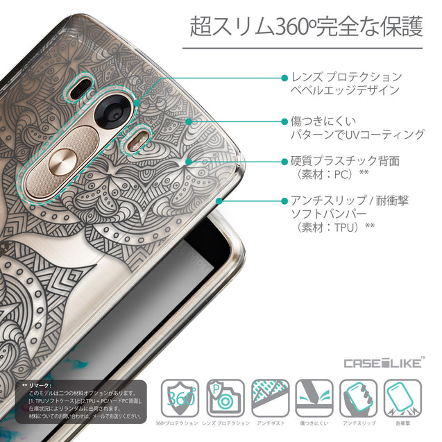 Details in Japanese - CASEiLIKE LG G3 back cover Mandala Art 2304