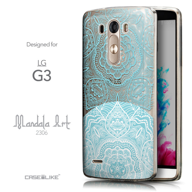 Front & Side View - CASEiLIKE LG G3 back cover Mandala Art 2306