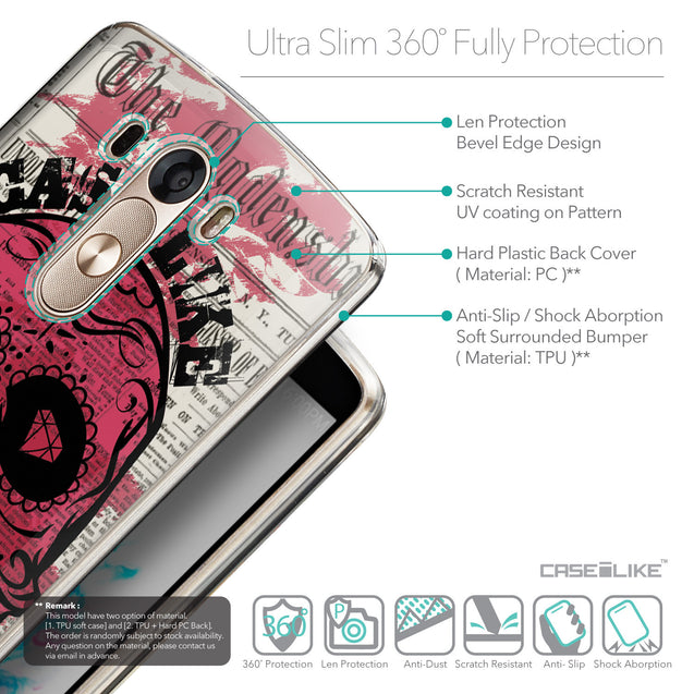 Details in English - CASEiLIKE LG G3 back cover Art of Skull 2523