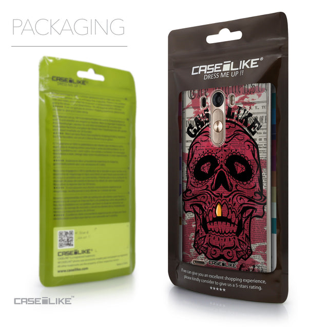 Packaging - CASEiLIKE LG G3 back cover Art of Skull 2523