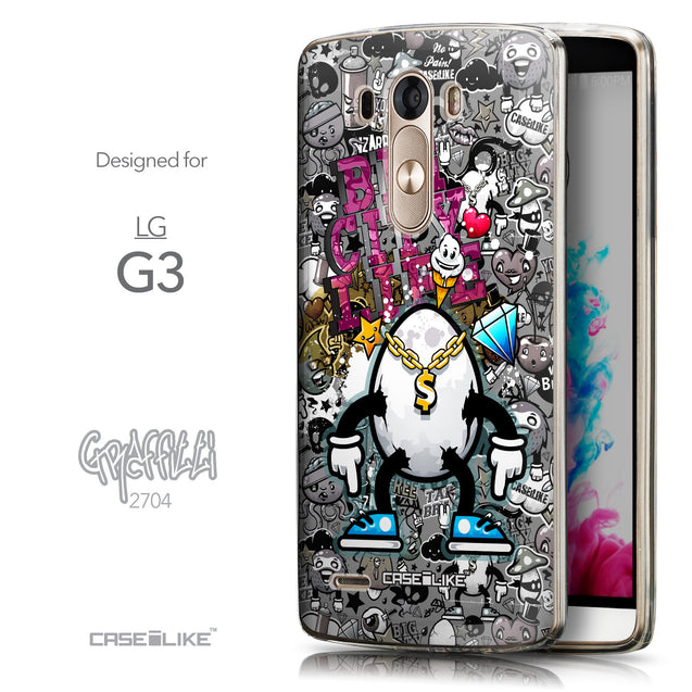 Front & Side View - CASEiLIKE LG G3 back cover Graffiti 2704