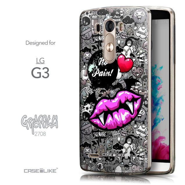 Front & Side View - CASEiLIKE LG G3 back cover Graffiti 2708