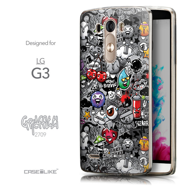 Front & Side View - CASEiLIKE LG G3 back cover Graffiti 2709