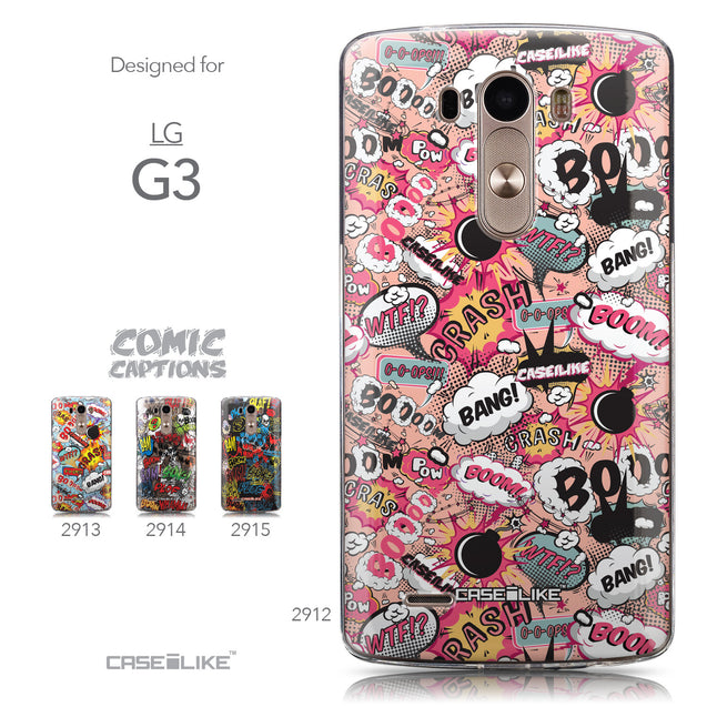 Collection - CASEiLIKE LG G3 back cover Comic Captions Pink 2912