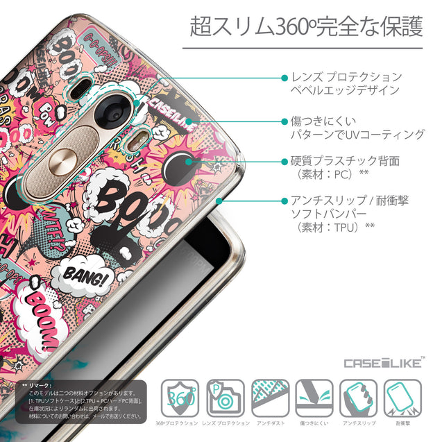 Details in Japanese - CASEiLIKE LG G3 back cover Comic Captions Pink 2912