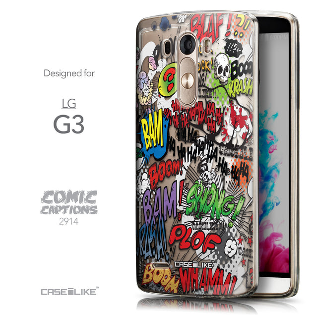 Front & Side View - CASEiLIKE LG G3 back cover Comic Captions 2914