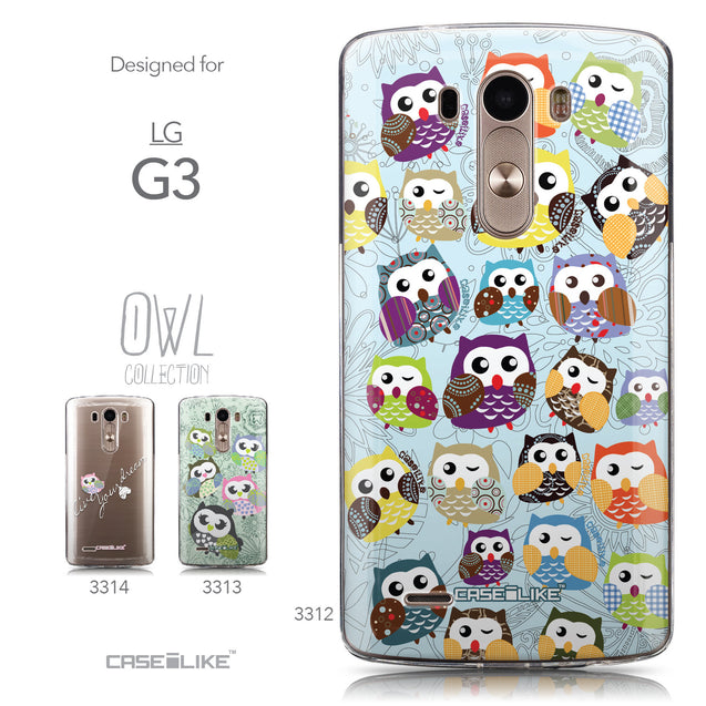 Collection - CASEiLIKE LG G3 back cover Owl Graphic Design 3312