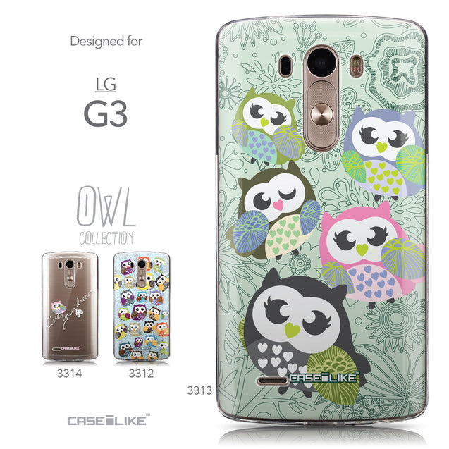Collection - CASEiLIKE LG G3 back cover Owl Graphic Design 3313