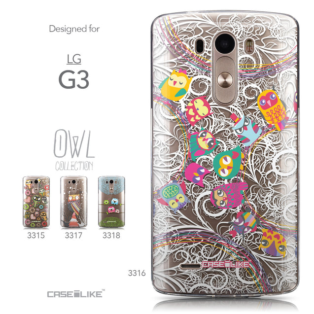 Collection - CASEiLIKE LG G3 back cover Owl Graphic Design 3316