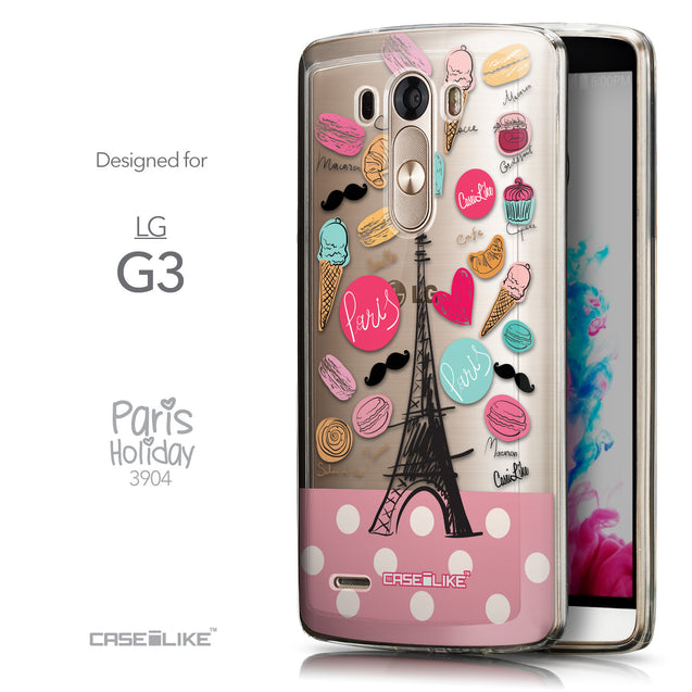 Front & Side View - CASEiLIKE LG G3 back cover Paris Holiday 3904