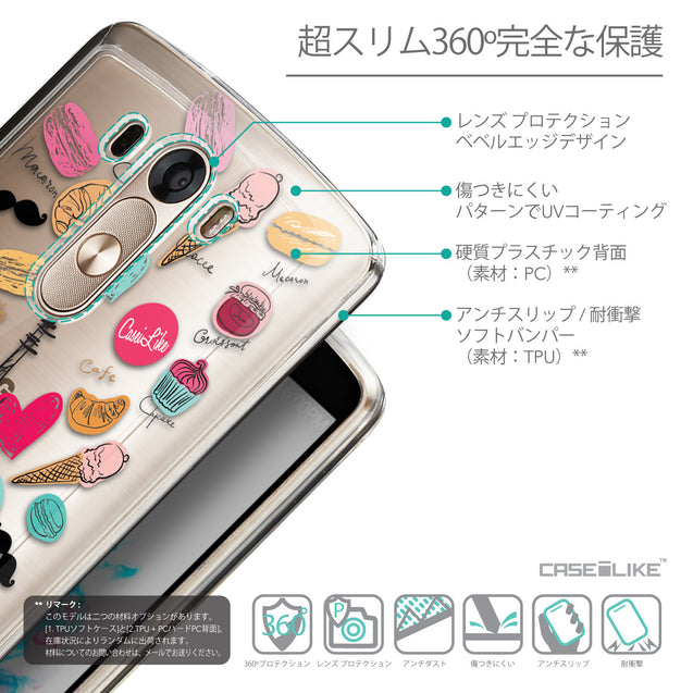 Details in Japanese - CASEiLIKE LG G3 back cover Paris Holiday 3904