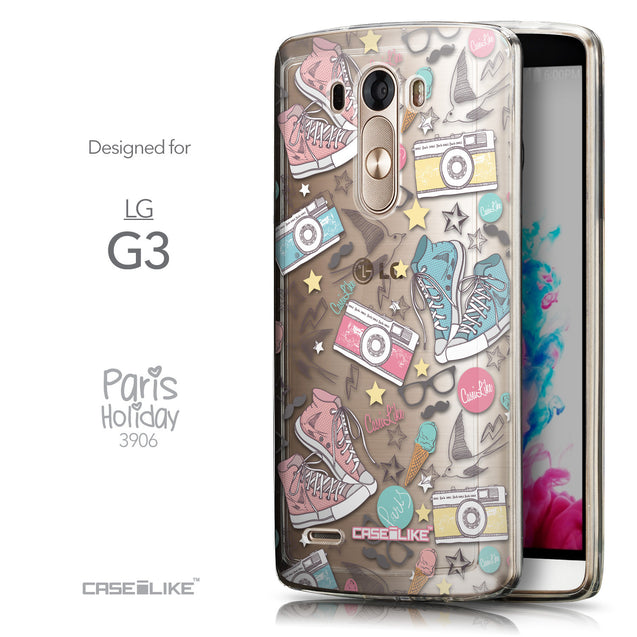 Front & Side View - CASEiLIKE LG G3 back cover Paris Holiday 3906