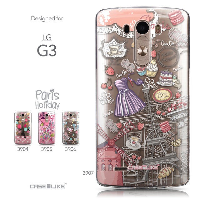 Collection - CASEiLIKE LG G3 back cover Paris Holiday 3907