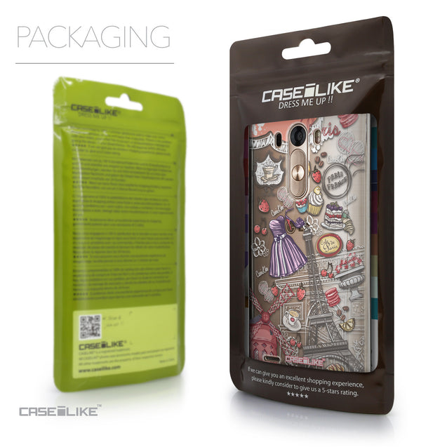 Packaging - CASEiLIKE LG G3 back cover Paris Holiday 3907