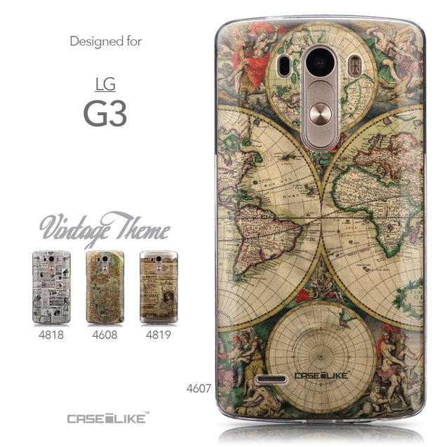 Collection - CASEiLIKE LG G3 back cover World Map Vintage 4607