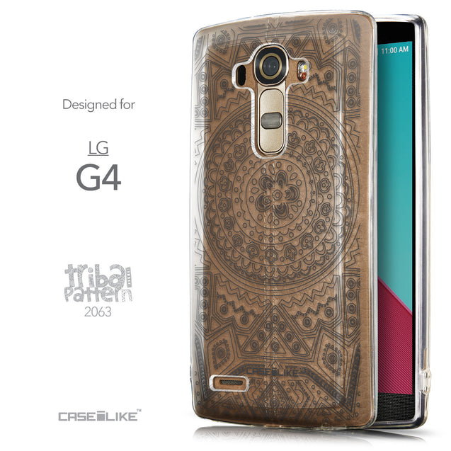 Front & Side View - CASEiLIKE LG G4 back cover Indian Line Art 2063