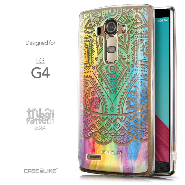 Front & Side View - CASEiLIKE LG G4 back cover Indian Line Art 2064