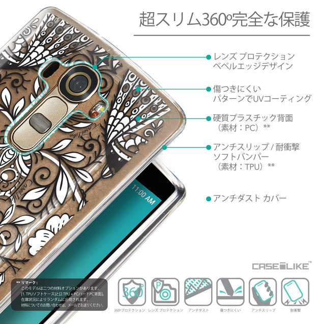 Details in Japanese - CASEiLIKE LG G4 back cover Roses Ornamental Skulls Peacocks 2227