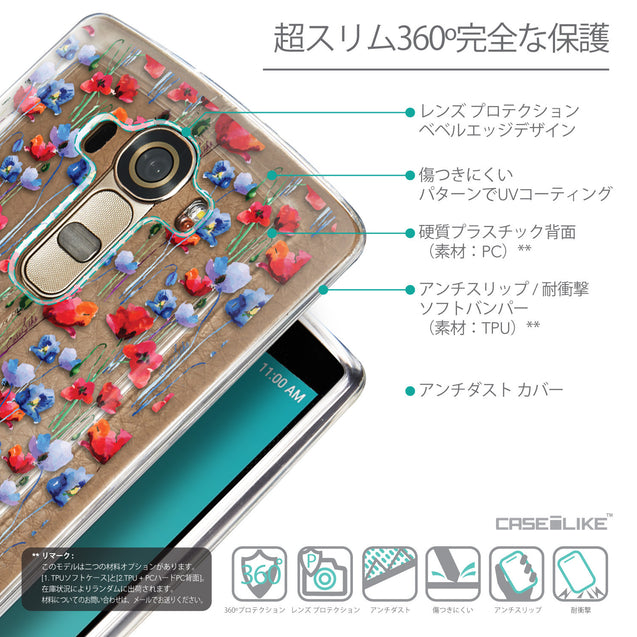 Details in Japanese - CASEiLIKE LG G4 back cover Watercolor Floral 2233