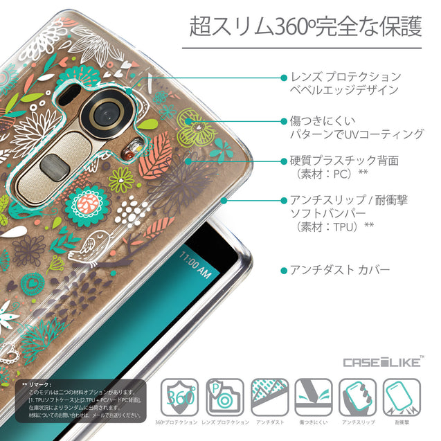 Details in Japanese - CASEiLIKE LG G4 back cover Spring Forest White 2241