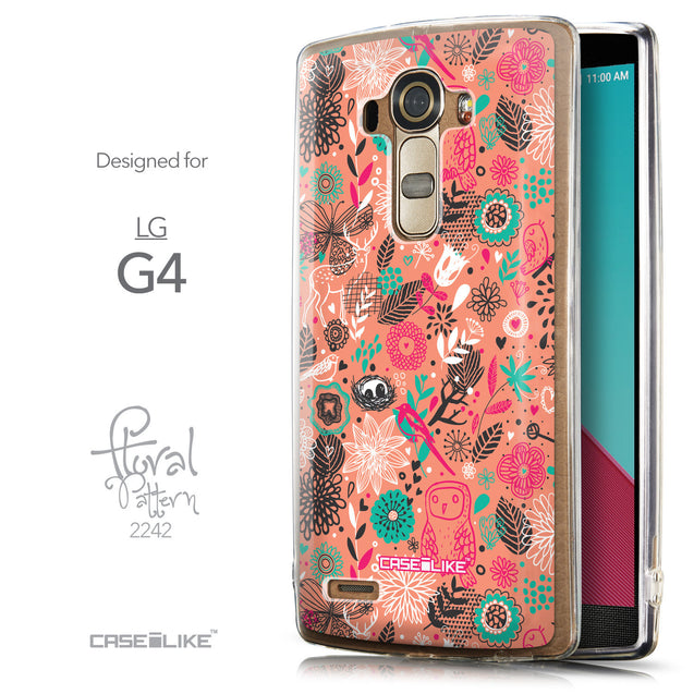 Front & Side View - CASEiLIKE LG G4 back cover Spring Forest Pink 2242