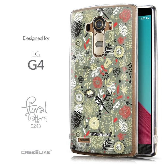 Front & Side View - CASEiLIKE LG G4 back cover Spring Forest Gray 2243