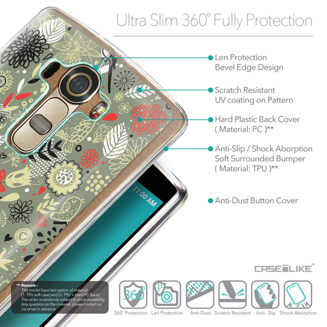 Details in English - CASEiLIKE LG G4 back cover Spring Forest Gray 2243