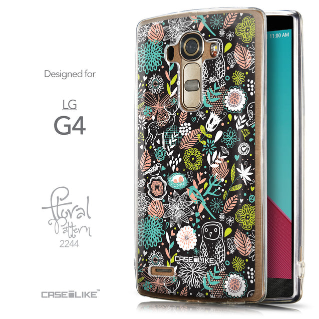 Front & Side View - CASEiLIKE LG G4 back cover Spring Forest Black 2244