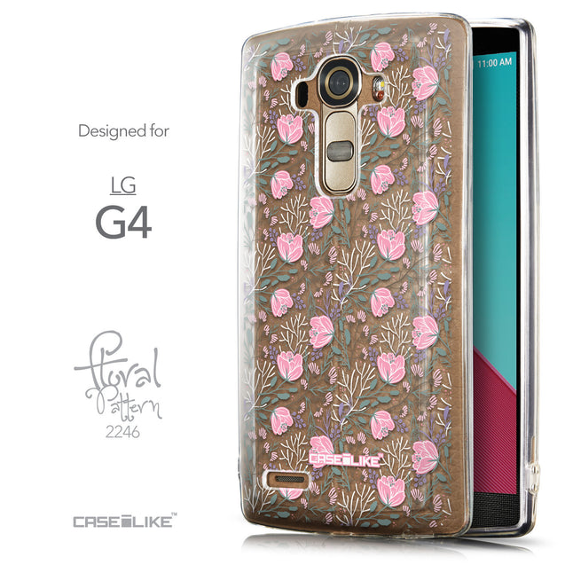 Front & Side View - CASEiLIKE LG G4 back cover Flowers Herbs 2246