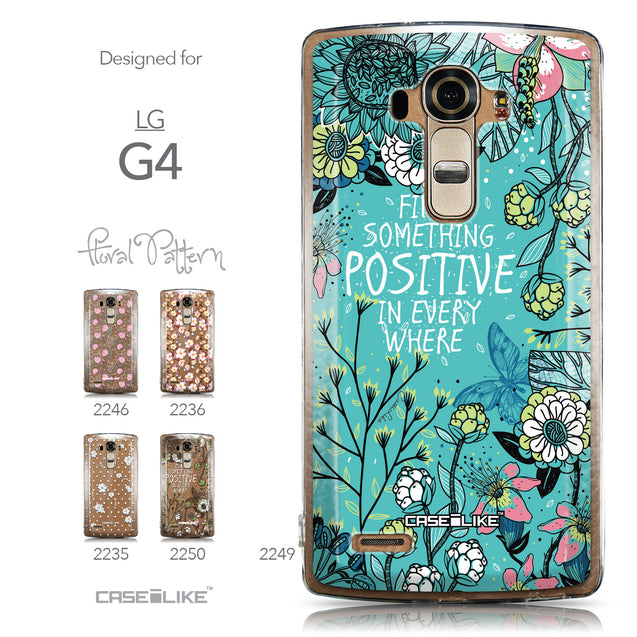 Collection - CASEiLIKE LG G4 back cover Blooming Flowers Turquoise 2249