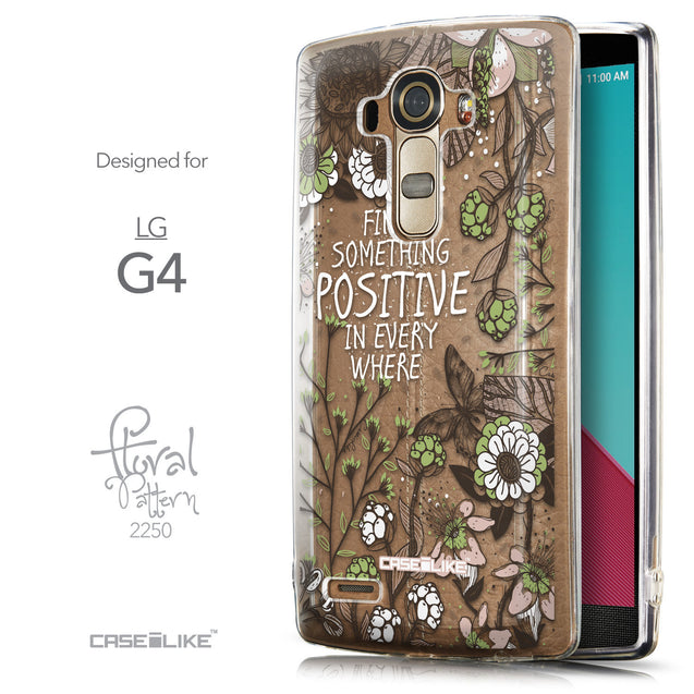 Front & Side View - CASEiLIKE LG G4 back cover Blooming Flowers 2250